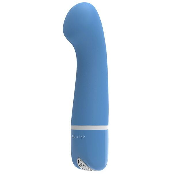 Vibrator, B Swish - Bdesired Deluxe Curve, Cap Curbat pentru Punctul G, Albastru Laguna