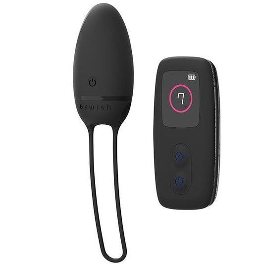 Vibrator Bullet cu Telecomanda, B SWISH - Bnaughty Premium Unleashed, 7 Functii, Negru