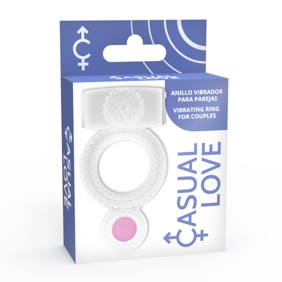 Inel Vibrator, Casual Love - Double Pleasure, Vibratii Puternice, Transparent