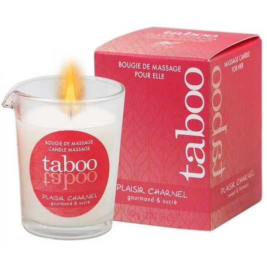 Lumanare Masaj pentru Ea, RUF - Taboo Plaisir Charnel, Aroma Floare Cacao, 60 g