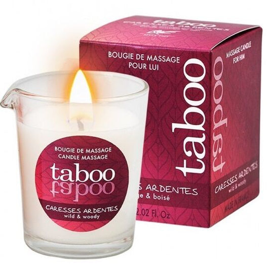 Lumanare de Masaj Erotica, RUF - Taboo pentru El, Aroma Feriga, 60 g