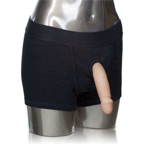 Chiloti Boxer cu Ham, CalExotics - Packer Gear Boxer, Buzunar pentru Bullet, Negru