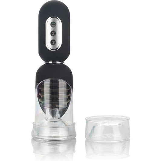 Pompa Marire Penis, CalExotics - Get Hard Head Set, Automata cu 3 Niveluri de Aspiratie si 5 Functii de Vibratie, 13.25 CM