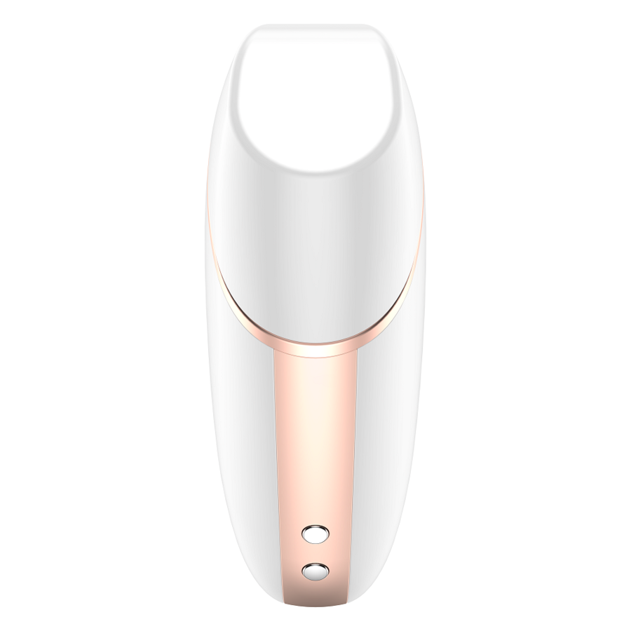 Stimulator cu Pulsatii de Aer si Vibrator, Satisfyer - Love Triangle, Control prin Aplicatie, Negru