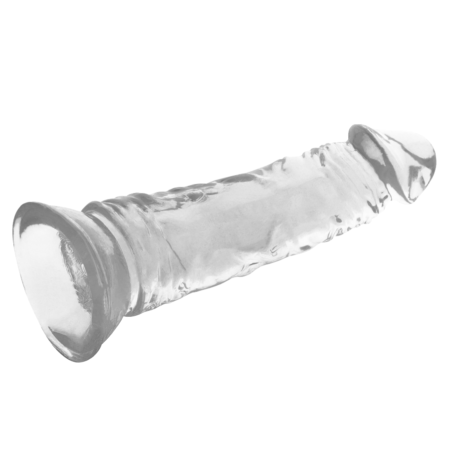 Dildo Transparent, X Ray - Clear, Baza cu Ventuza, 19 CM x 4 CM