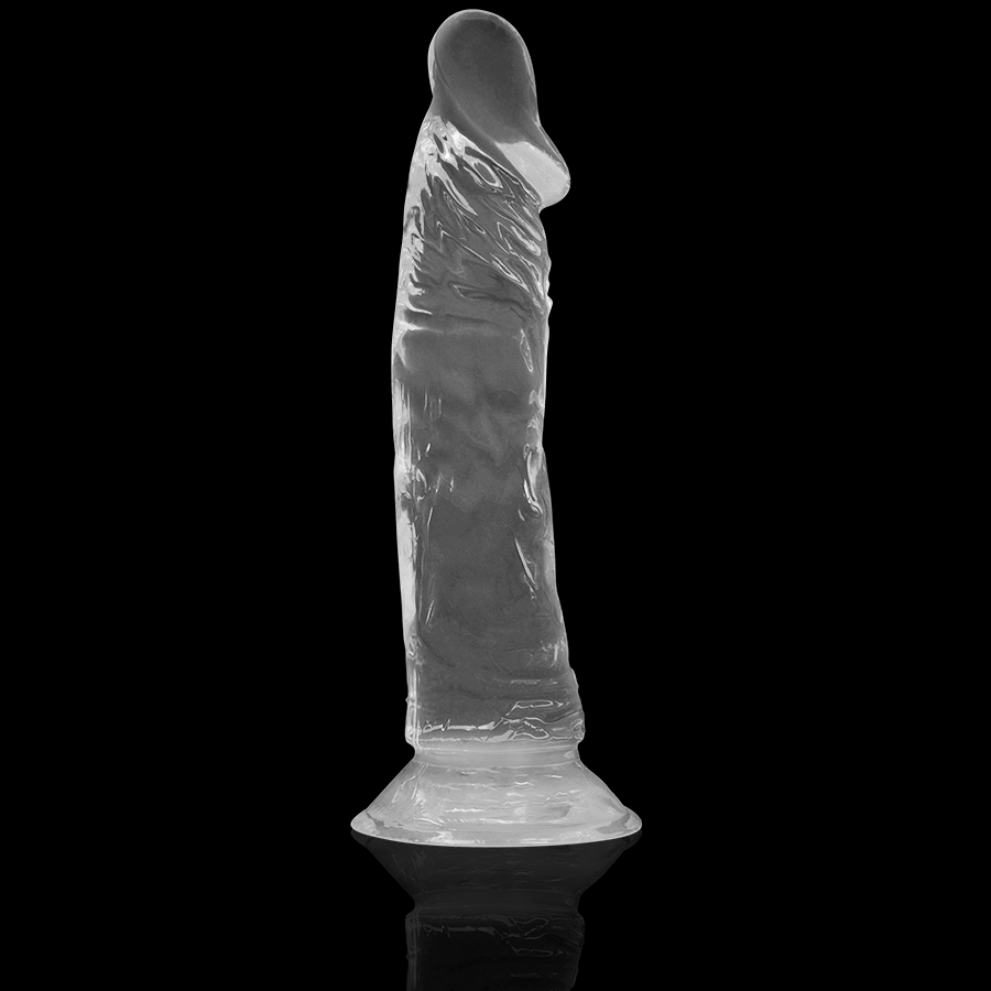 Dildo Transparent, X Ray - Clear, Baza cu Ventuza, 19 CM x 4 CM