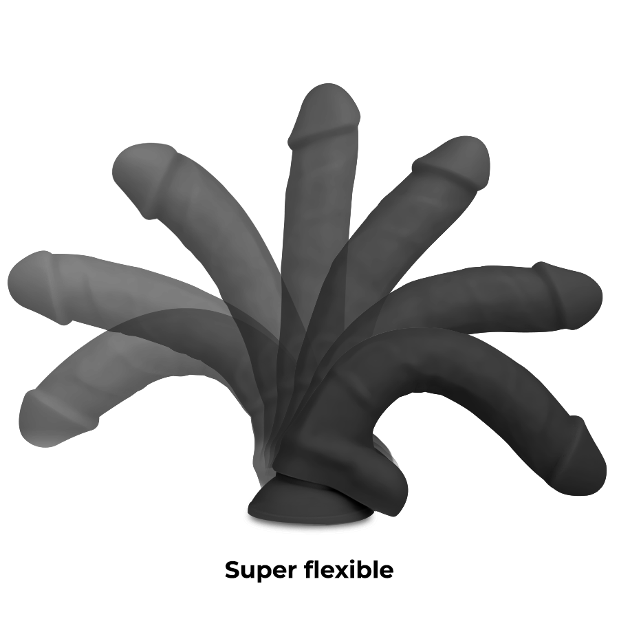 Dildo, Cock Miller - Silicone Density, Articulabil, Negru 19.5 CM