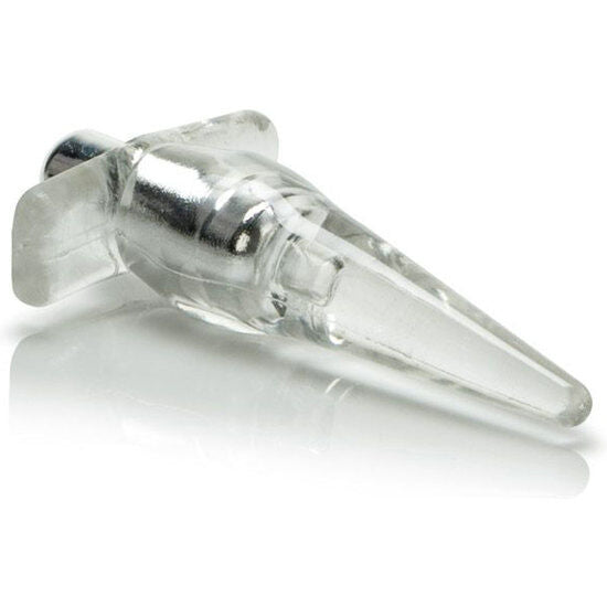 Plug Anal Vibrant, CalExotics - Mini Vibro Tease, Impermeabil, Transparent