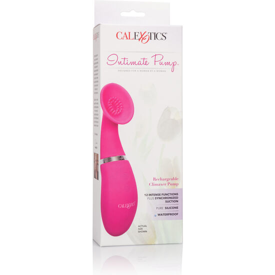 Stimulator Clitoris, CalExotics - Climaxer Pump, 12 Functii de Aspiratie si Vibratie, Roz