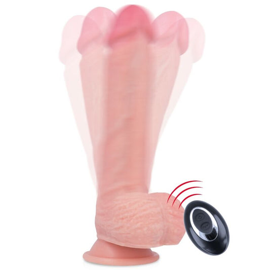 Vibrator Realist, Rockarmy - Apache, Silicon Lichid cu Telecomanda, 20.5 CM x 4.62 CM Natural