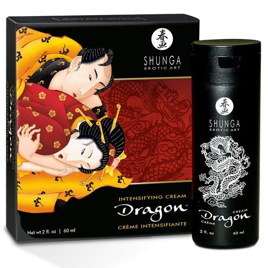Crema pentru Erectie, SHUNGA - Dragon, Efect Foc-Gheata, Aroma Capsuni cu Menta, 60 ml