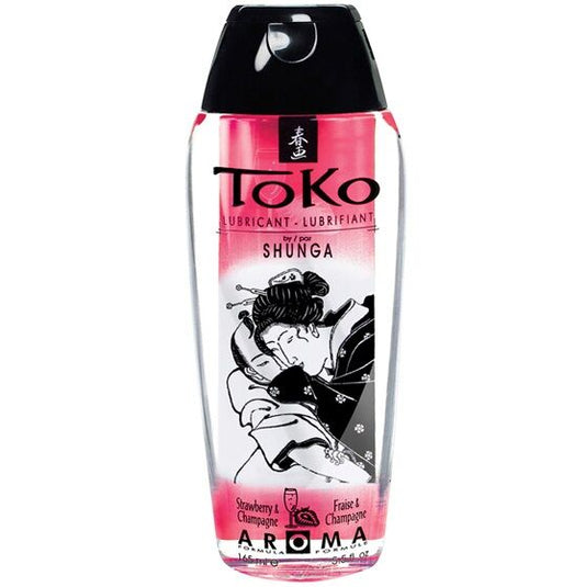 Lubrifiant Aromat pe Baza de Apa, SHUNGA - Toko Capsuni si Sampanie, 165 ml