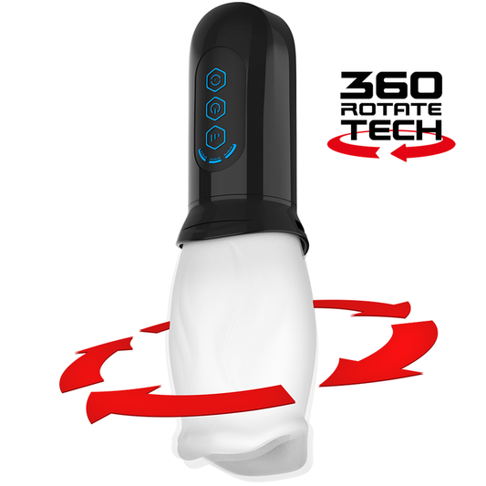 Masturbator Stimulator Sex Oral Rotativ, JAMYJOB - Spinjob, TPR si ABS, 8 cm