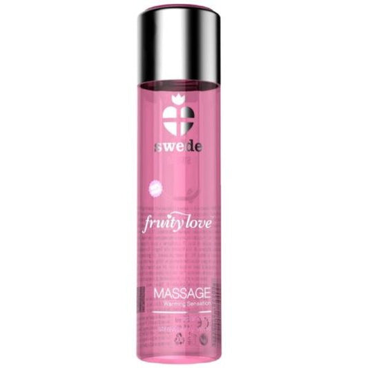 Ulei de Masaj cu Efect de Caldura, SWEDE - Fruity Love, Capsuni cu Sampanie, 60 ml