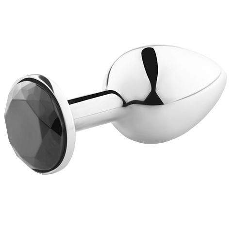Dop Anal Metalic, SECRETPLAY - Aluminiu, Negru, S, 7,5 cm