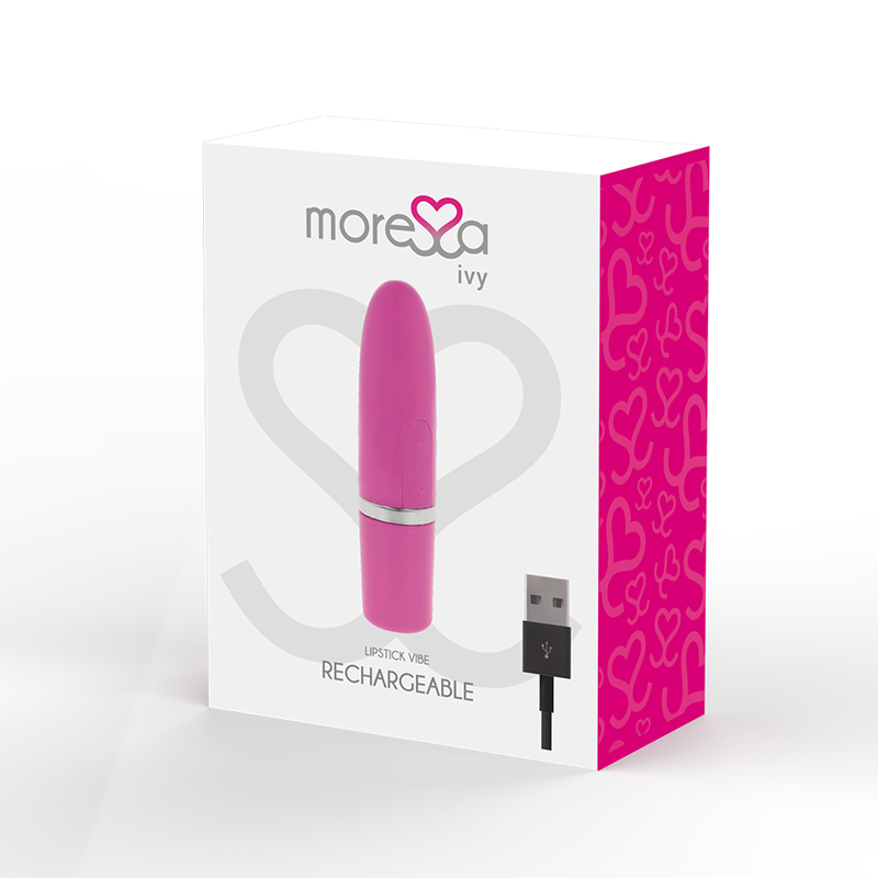 Vibrator Stimulator, Moressa - Ivy, Silicon Medical Reincarcabil USB IPX7, Travel Roz