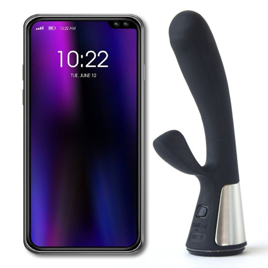Vibrator cu Control de la Distanta, KIIROO - OhMiBod Fuse App, Negru, 18 cm