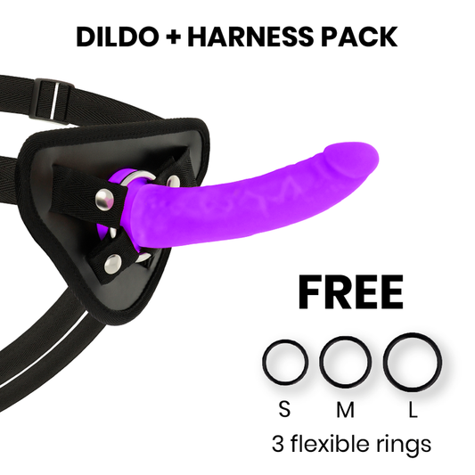Ham cu Dildo, DELTA CLUB - Silicon Medical, Mov, 17 cm, O 3 cm