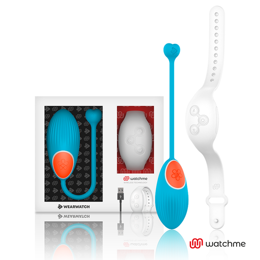 Vibrator Ou, Wearwatch - Egg, Control la Distanta Wireless cu Ceas Watchme, Albastru/Alb