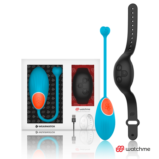 Vibrator Ou cu Telecomanda, WEARWATCH - Tehnologie WATCHME, Silicon Medical, Albastru / Jet, 7 Moduri
