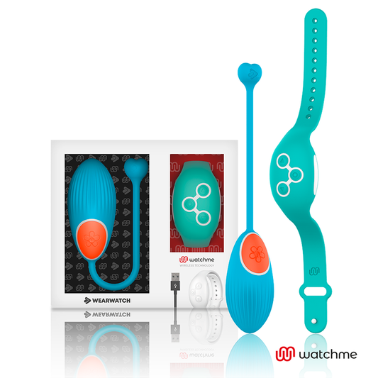 Vibrator Ou cu Telecomanda, WEARWATCH - Tehnologie WATCHME, Silicon Medical, Albastru / Acvamarin, 7 Moduri