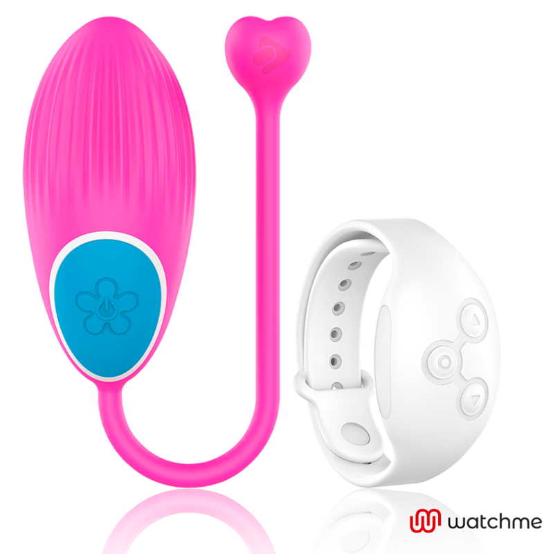 Ou Vibrator cu Ceas, Wearwatch - Control la Distanta Watchme, Roz/Alb