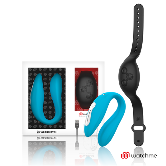 Vibrator Dual pentru Cupluri, WEARWATCH - Tehnologie WATCHME, Silicon Medical, Indigo / Negru