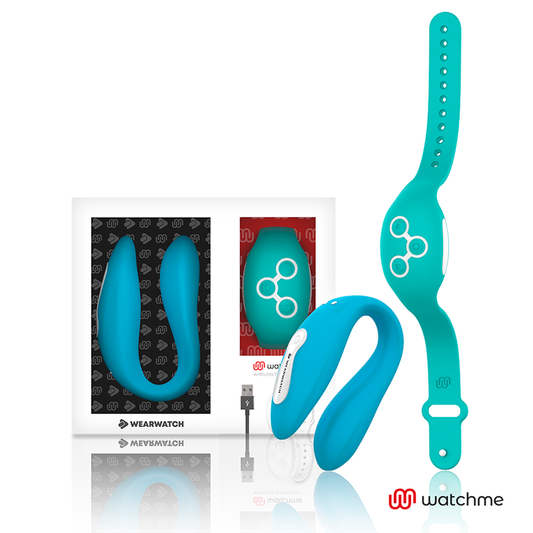 Vibrator Dual pentru Cupluri, WEARWATCH - Tehnologie WATCHME, Silicon Medical, Indigo / Albastru Marin