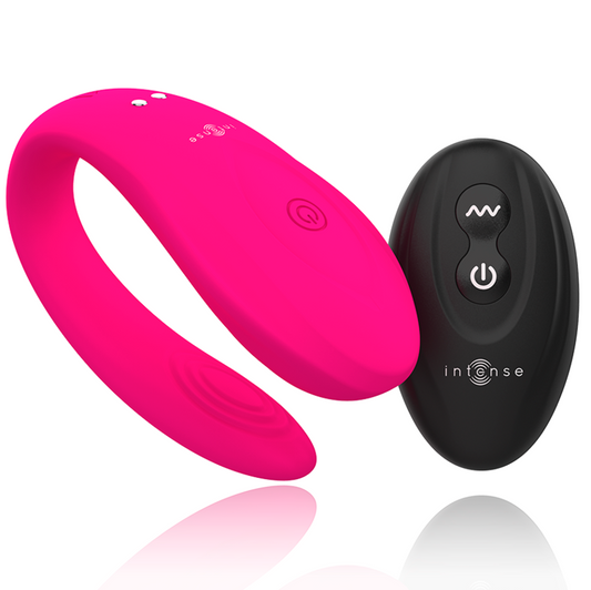 Vibrator pentru Cupluri cu Telecomanda, INTENSE - Bruno, Dubla Placere, Roz