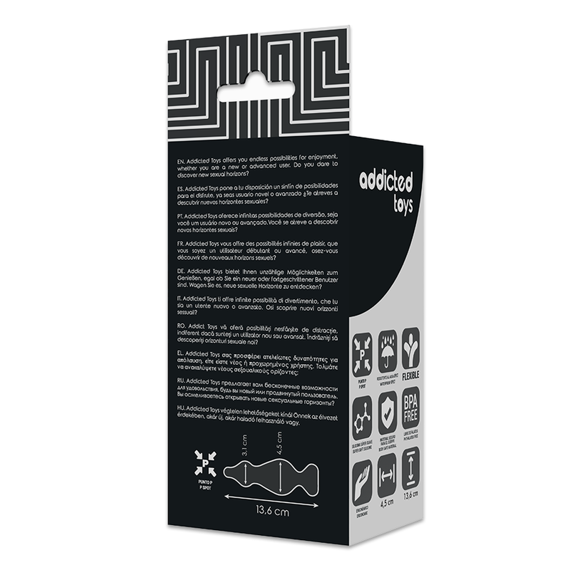 Plug Anal, Addicted Toys, Silicon Medical, 13.6 CM Negru