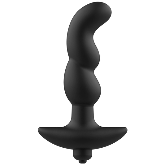 Masator de Prostata cu Vibratii, ADDICTED TOYS - Anal Model 2, Silicon Medical, Negru, 15 cm